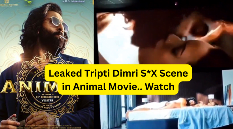 Tripti Dimri Scene Animal